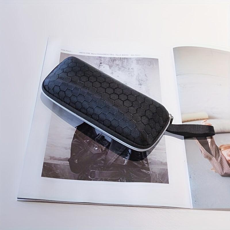 Honeycomb Textured Glasses Case Protective Bag With Zipper