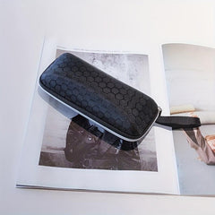 Honeycomb Textured Glasses Case Protective Bag With Zipper