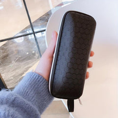 Honeycomb Textured Glasses Case Protective Bag With Zipper