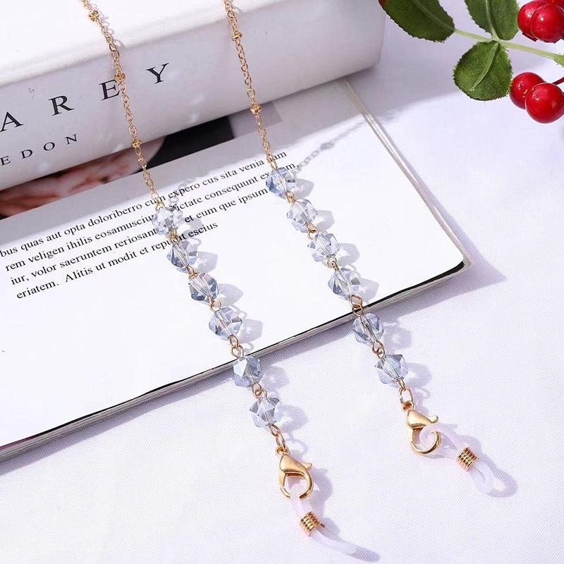 Bohemian Crystal Glasses Chain Eyeglass Holder Mask Hanging Chain