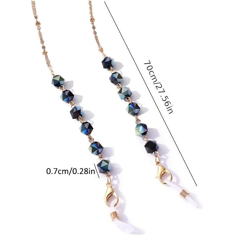 Bohemian Crystal Glasses Chain Eyeglass Holder Mask Hanging Chain