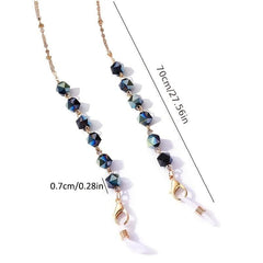 Bohemian Crystal Glasses Chain Eyeglass Holder Mask Hanging Chain