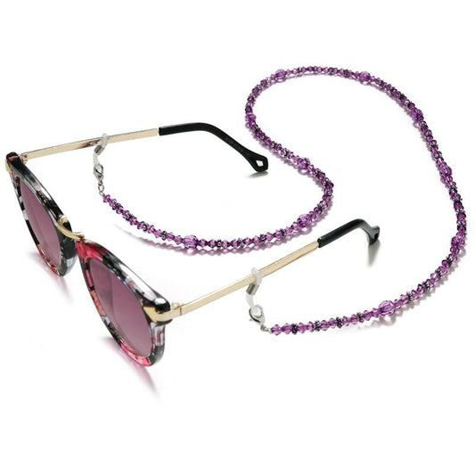 Purple Bead Vintage Casual Eyeglass Sunglasses Chain Cord Holder