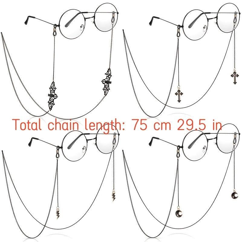 Goth Bat Moon Glasses Chain Eyeglass Strap Holder Lanyards
