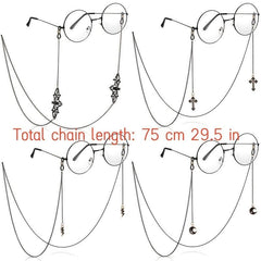 Goth Bat Moon Glasses Chain Eyeglass Strap Holder Lanyards