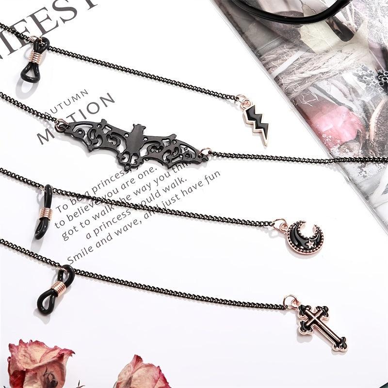 Goth Bat Moon Glasses Chain Eyeglass Strap Holder Lanyards