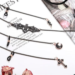 Goth Bat Moon Glasses Chain Eyeglass Strap Holder Lanyards