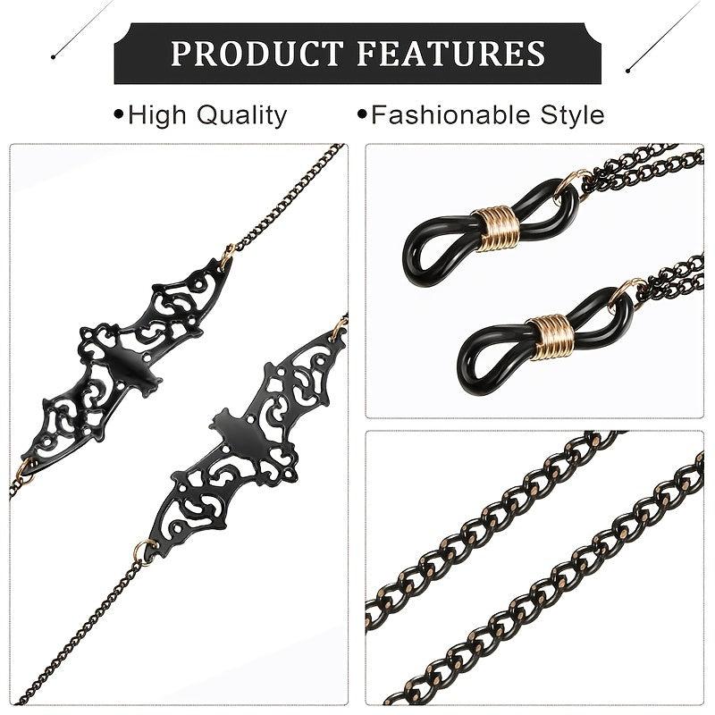 Goth Bat Moon Glasses Chain Eyeglass Strap Holder Lanyards