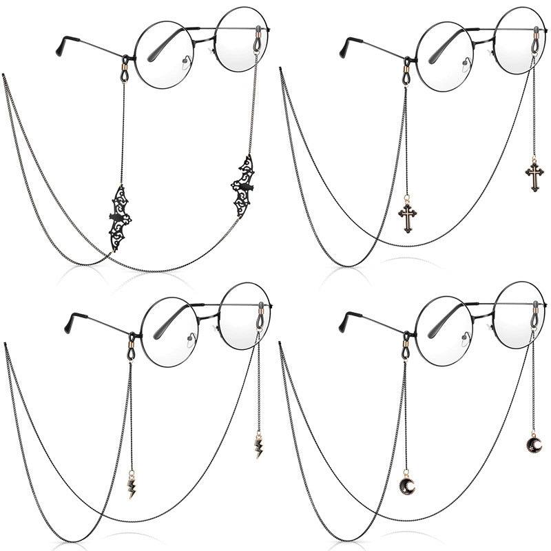 Goth Bat Moon Glasses Chain Eyeglass Strap Holder Lanyards