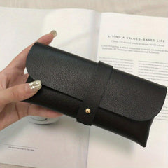 Litchi Embossed Glasses Bag PU Leather Sunglasses Case