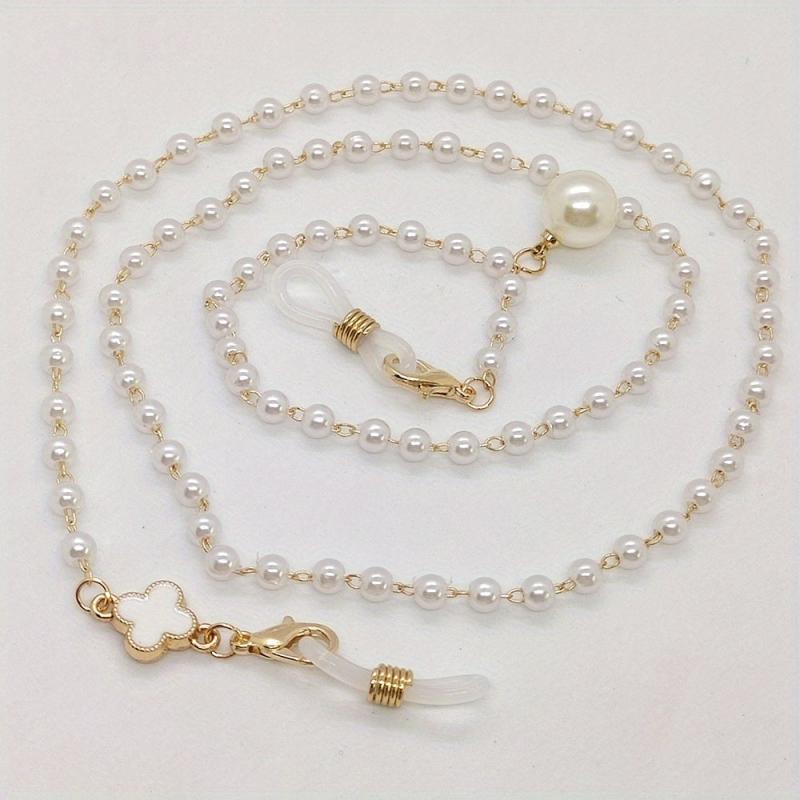 Clover Decor Beaded Glasses Chain Eyeglasses Lanyard Strap