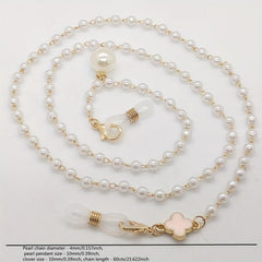 Clover Decor Beaded Glasses Chain Eyeglasses Lanyard Strap