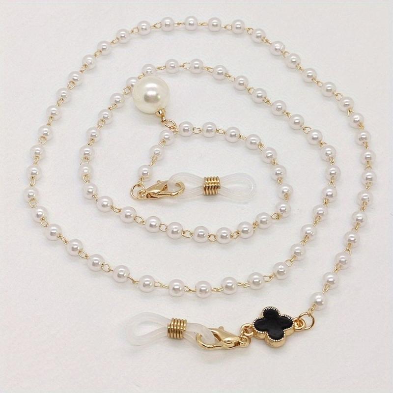 Clover Decor Beaded Glasses Chain Eyeglasses Lanyard Strap