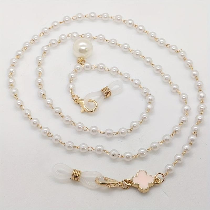 Clover Decor Beaded Glasses Chain Eyeglasses Lanyard Strap