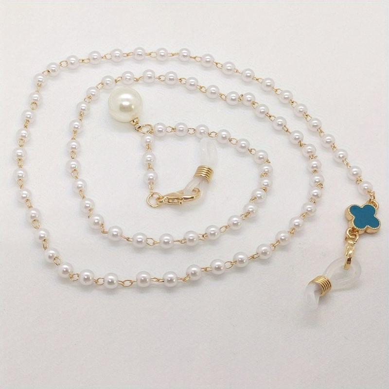 Clover Decor Beaded Glasses Chain Eyeglasses Lanyard Strap