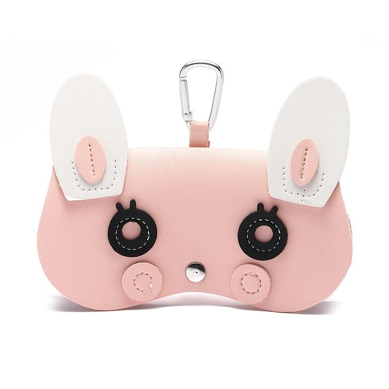Cartoon Owl Rabbit Demon Glasses Bag PU Leather Sunglasses Pouch