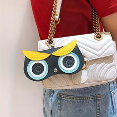 Cartoon Owl Rabbit Demon Glasses Bag PU Leather Sunglasses Pouch