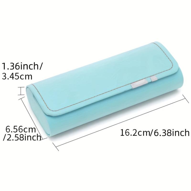 Hard Shell Eyeglass Case Magnetic Closure Portable Glasses Storage Case