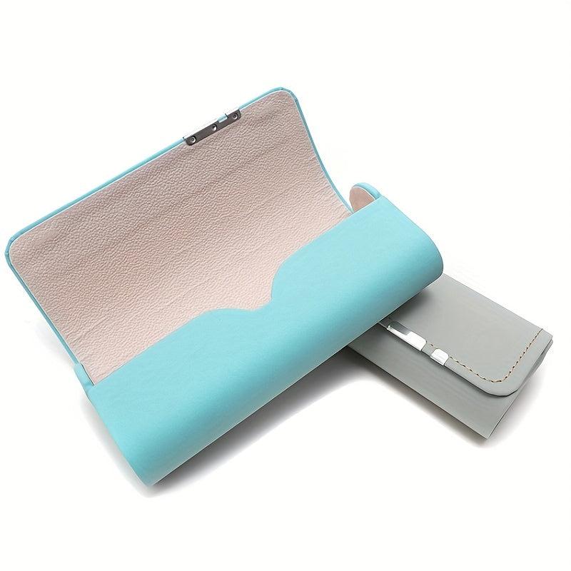Hard Shell Eyeglass Case Magnetic Closure Portable Glasses Storage Case