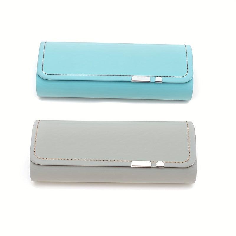 Hard Shell Eyeglass Case Magnetic Closure Portable Glasses Storage Case