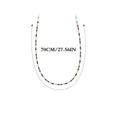 Rainbow Crystal Bead Glasses Chain Nerd Eyeglasses Chain
