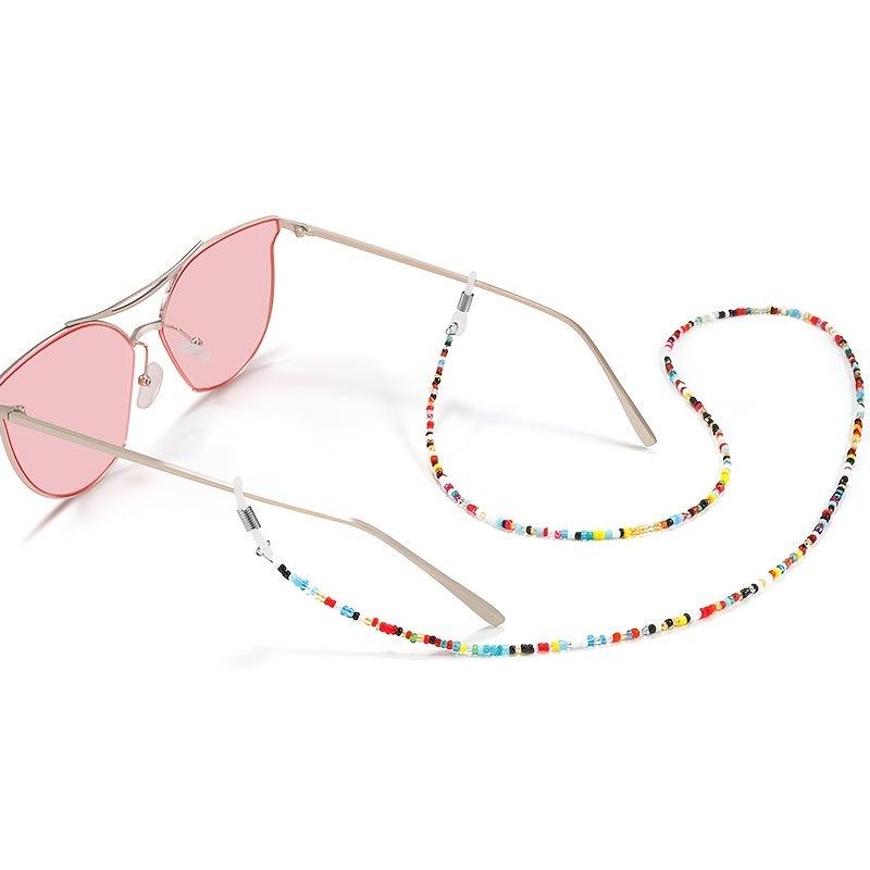Rainbow Crystal Bead Glasses Chain Nerd Eyeglasses Chain
