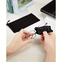 Microfiber Glasses Pouch & Cleaning Cloth Set