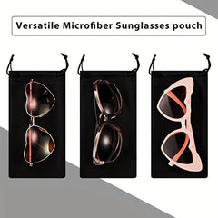 Microfiber Glasses Pouch & Cleaning Cloth Set