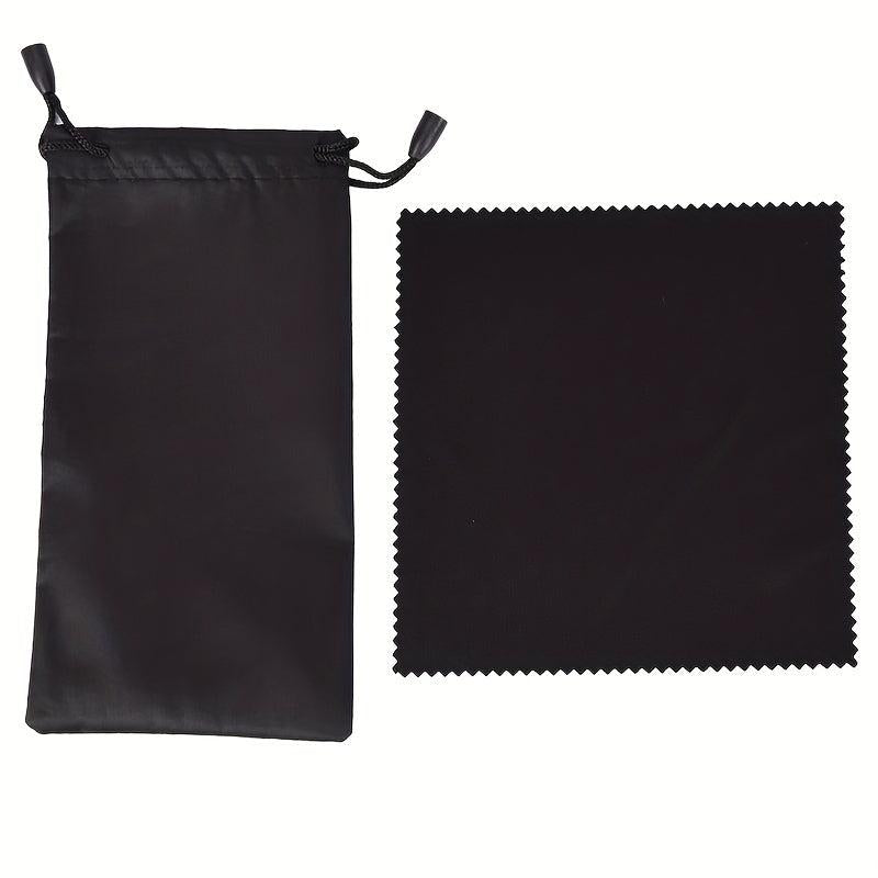 Microfiber Glasses Pouch & Cleaning Cloth Set