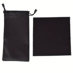 Microfiber Glasses Pouch & Cleaning Cloth Set