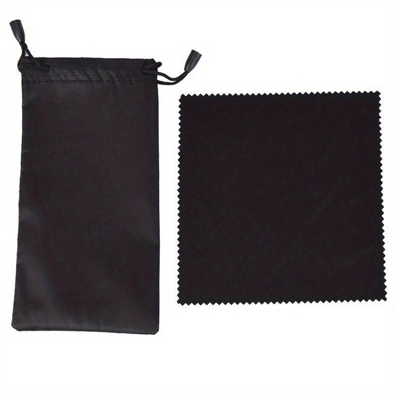 Microfiber Glasses Pouch & Cleaning Cloth Set