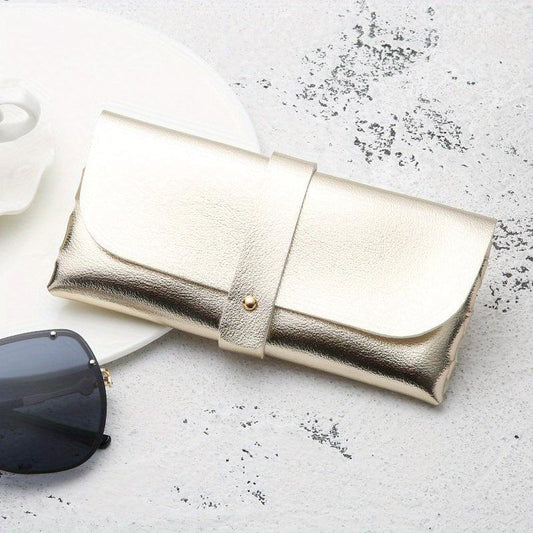 Minimalist PU Leather Glasses Case Portable Travel Eyewear Container