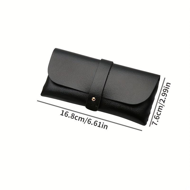 Minimalist PU Leather Glasses Case Portable Travel Eyewear Container