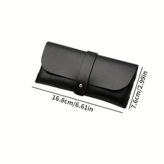 Minimalist PU Leather Glasses Case Portable Travel Eyewear Container