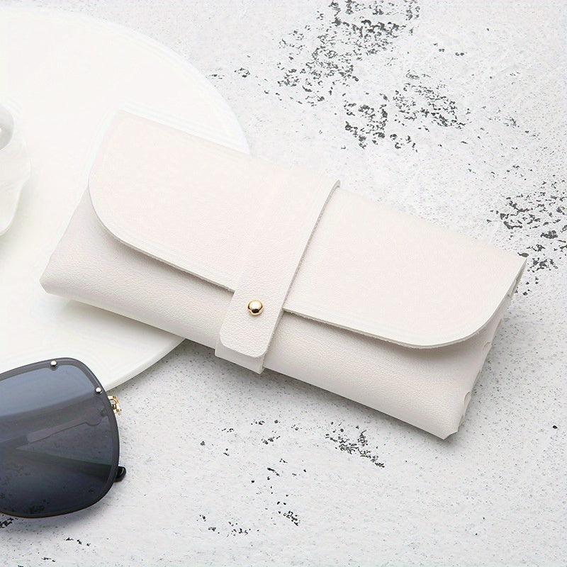 Minimalist PU Leather Glasses Case Portable Travel Eyewear Container