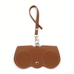 Litchi Embossed Glasses Pouch Cover Travel Eyewear Holder PU Leather