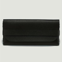 Solid Glasses Bag PU Leather Sunglasses Case Soft Portable Eyewear Container