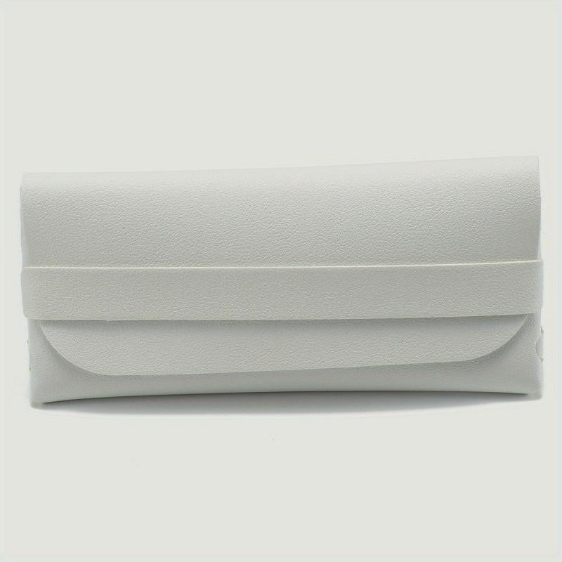 Solid Glasses Bag PU Leather Sunglasses Case Soft Portable Eyewear Container