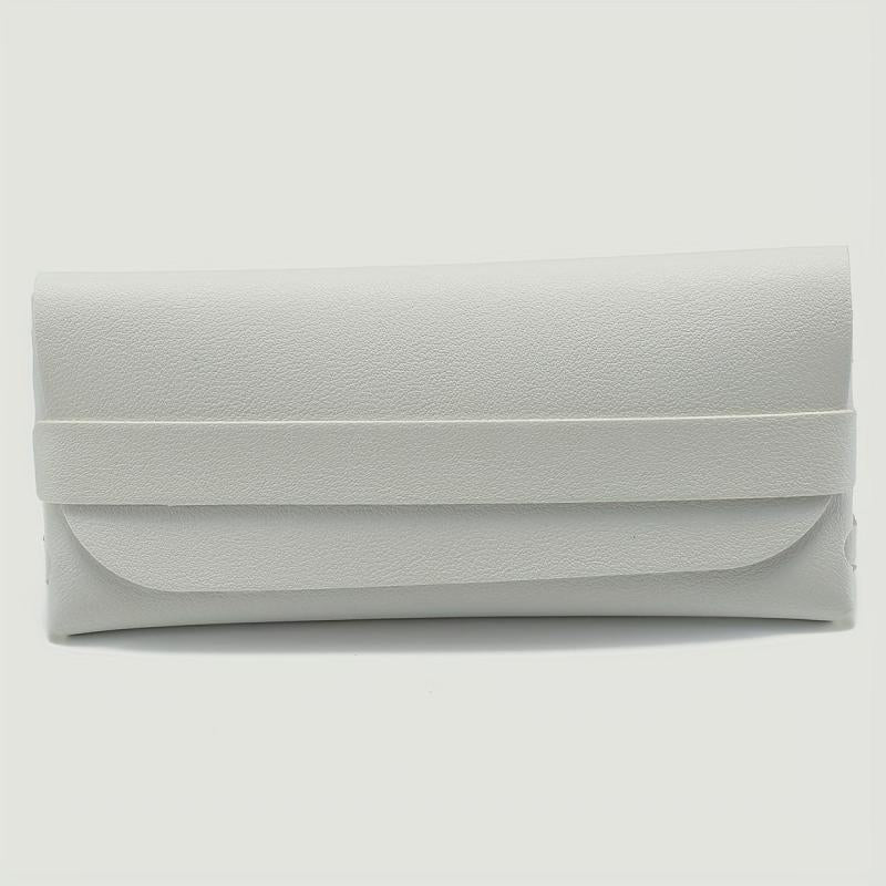 Solid Glasses Bag PU Leather Sunglasses Case Soft Portable Eyewear Container