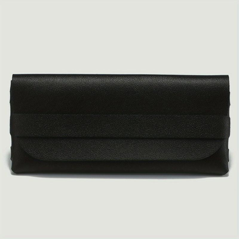 Solid Glasses Bag PU Leather Sunglasses Case Soft Portable Eyewear Container
