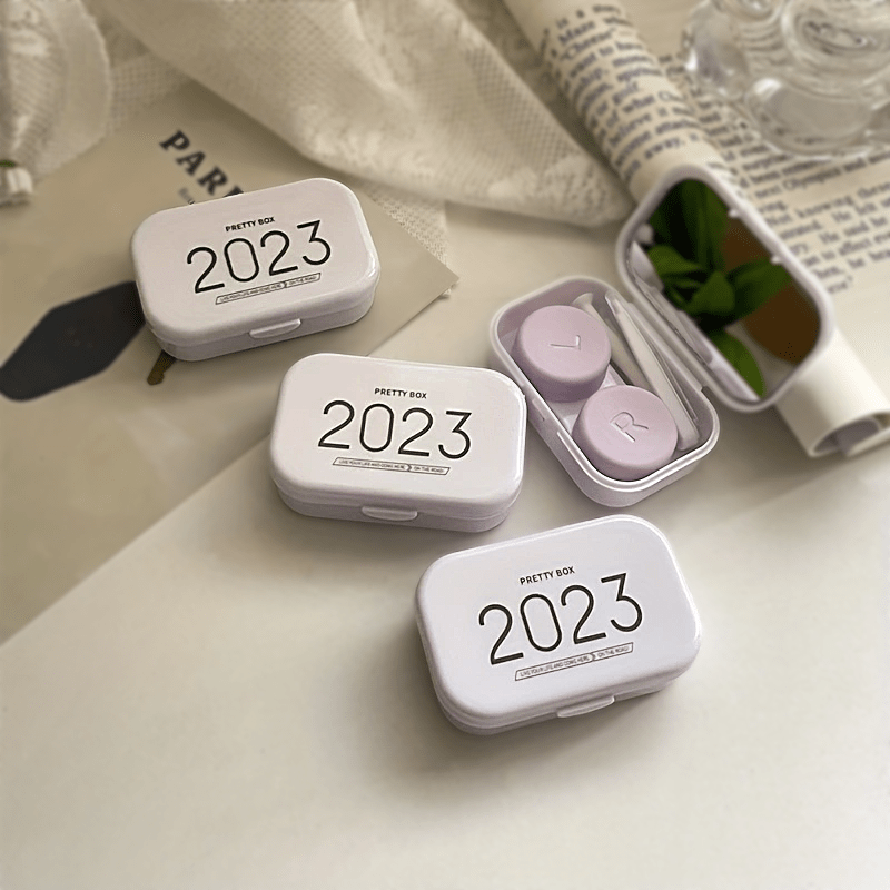Macaroon Lens Cases Travel Lens Box With Mirror Tweezers Remover Tool