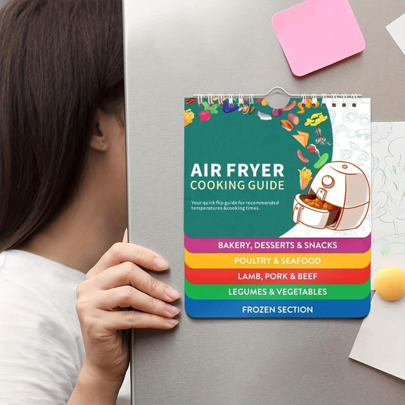1pc Air Fryer Cheat Sheet Magnets Cooking Guide Booklet