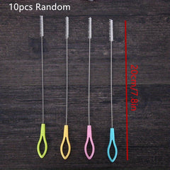 10pcs Stainless Steel Bottle Brushes Soft Bristle Set for Kitchen