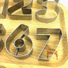 9pcs Numeral Cookie Cutters Biscuit Mold Chocolate Cake Decorating Molds