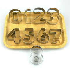 9pcs Numeral Cookie Cutters Biscuit Mold Chocolate Cake Decorating Molds