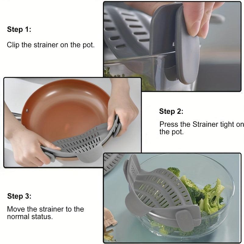 Adjustable Silicone Pot Strainer & Pasta Strainer