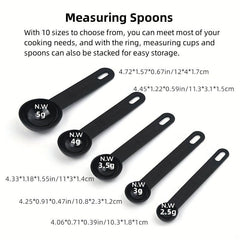 10pcs Measuring Cups And Spoons Set Kitchen Baking Cooking Tools