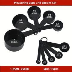 10pcs Measuring Cups And Spoons Set Kitchen Baking Cooking Tools
