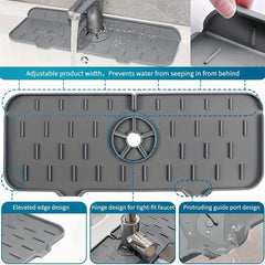 Silicone Sink Splash Guard Faucet Mat - Kitchen and Bathroom
