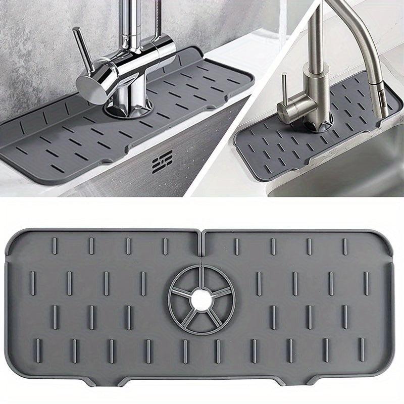 Silicone Sink Splash Guard Faucet Mat - Kitchen and Bathroom